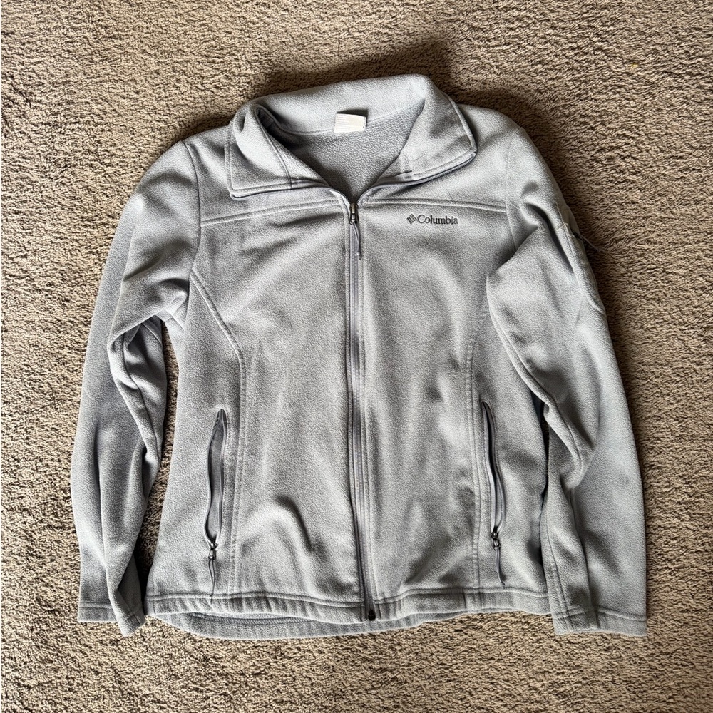 Columbia Light Gray Fleece Jacket